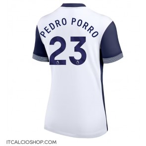Tottenham Hotspur Pedro Porro #23 Prima Maglia Femmina 2024-25 Manica Corta